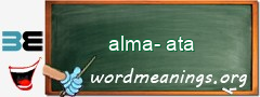 WordMeaning blackboard for alma-ata